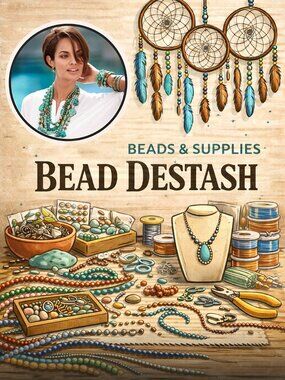 BEAD DESTASH LIVE SHOW - BEAD STRANDS, CRAFT SUPPLIES, FINDINGS